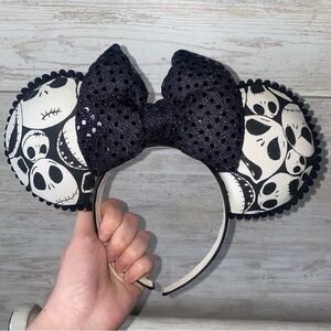 Handmade jack skellington ears headband